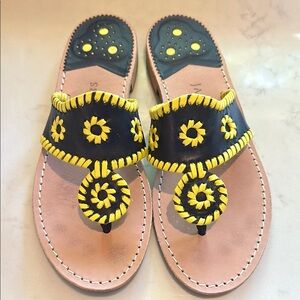 Jack Rogers - Yellow and Navy Women's Sandals